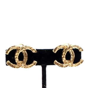 Pre-Loved Chanel CC Gold Plated Clip On Earrings